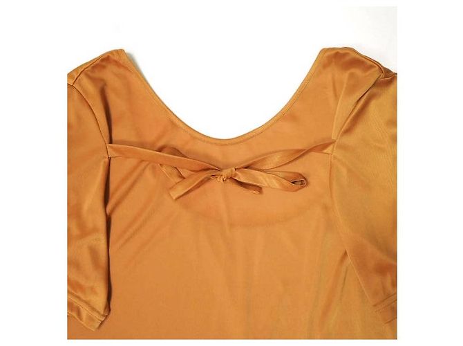 Autre Marque PERVERZE Lange Kleid aus Polyester Orange - Ansicht 5