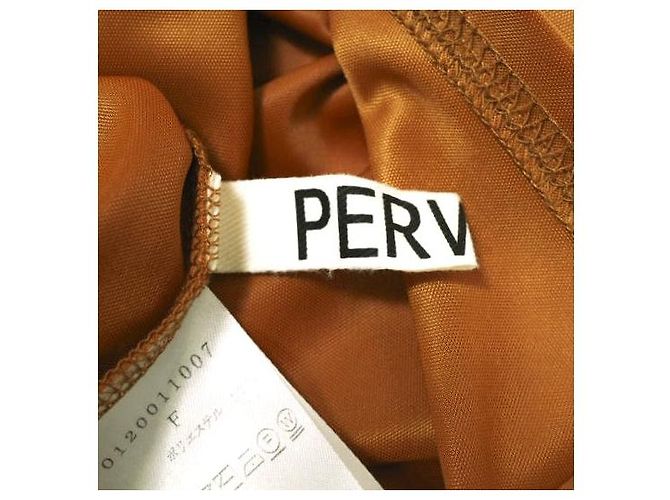 Autre Marque PERVERZE Lange Kleid aus Polyester Orange - Ansicht 7