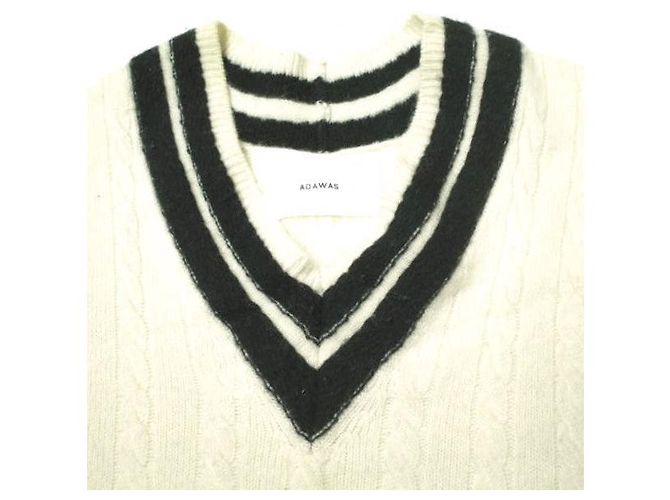 Autre Marque Colete de lã tricotado ADAWAS ADWA-901-51A Branco - vista 5