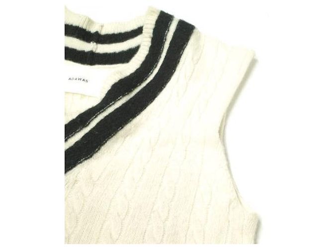 Autre Marque Colete de lã tricotado ADAWAS ADWA-901-51A Branco - vista 6