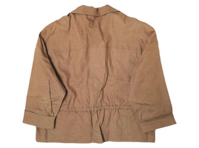 Autre Marque Chaqueta de Lino Big Pocket ODORANTES Castaño - vista 2