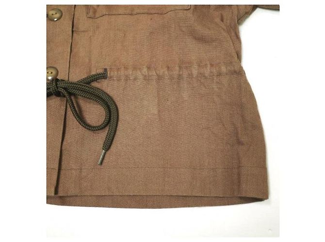 Autre Marque Chaqueta de Lino Big Pocket ODORANTES Castaño - vista 6