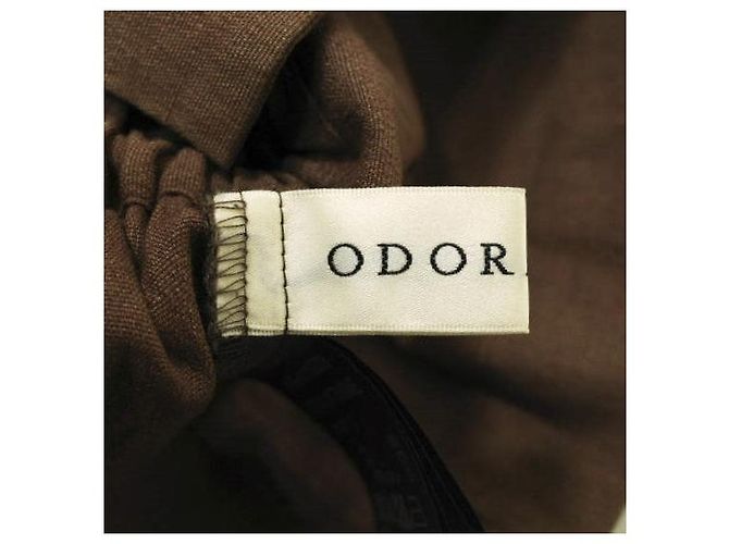 Autre Marque Chaqueta de Lino Big Pocket ODORANTES Castaño - vista 7