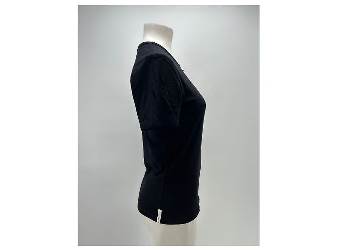 Autre Marque T-shirt a manica corta nera in cotone Nero - vista 3