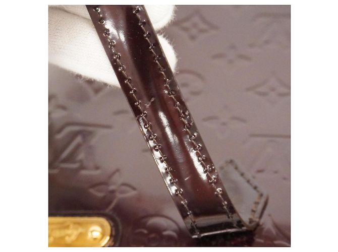 Borsa Tote Vernis Wilshire MM di Louis Vuitton Bordò - vista 12
