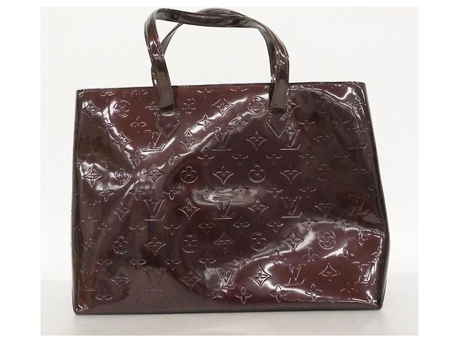Borsa Tote Vernis Wilshire MM di Louis Vuitton Bordò - vista 13