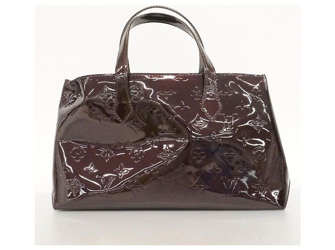 Borsa Tote Louis Vuitton Vernis Wilshire PM Bordò - vista 16