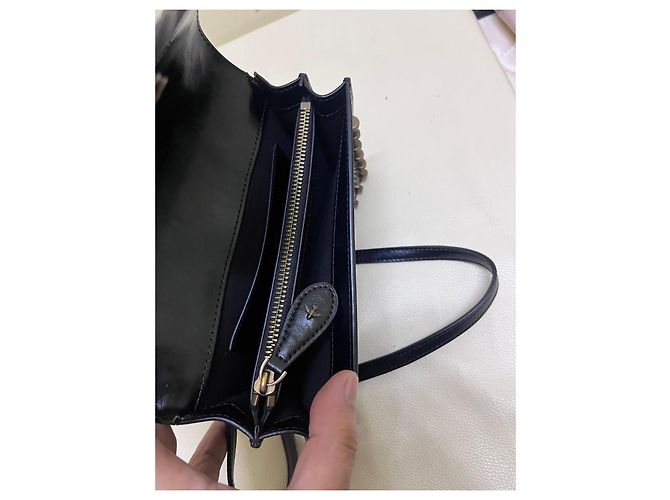 Borsa a spalla in pelle con borchie Pinko Love Birds Nero - vista 9