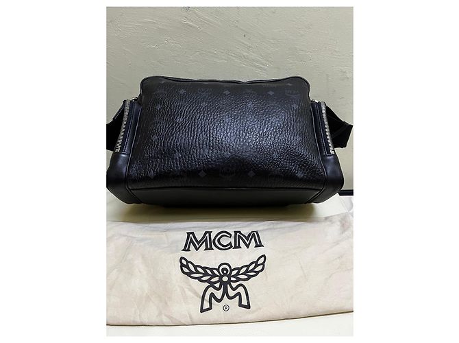 Borsa a tracolla MCM Visetos Nero - vista 3