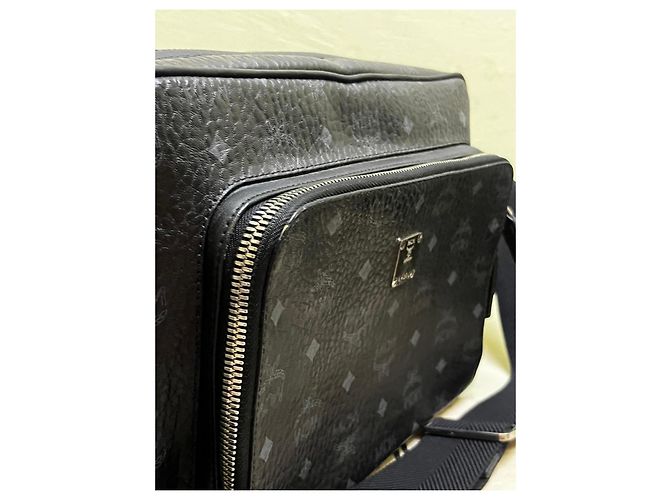 Borsa a tracolla MCM Visetos Nero - vista 7