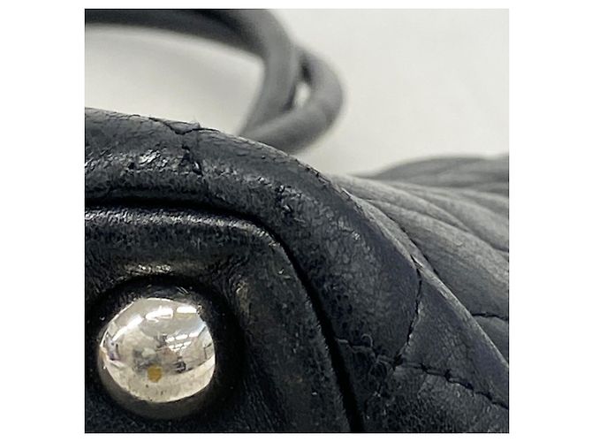 Chanel Cambon Lammleder Tote Bag Schwarz Weiß - Ansicht 6