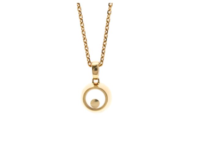 Collier Pendentif Chopard Happy Diamonds en Or Rose (18K) - vue 2