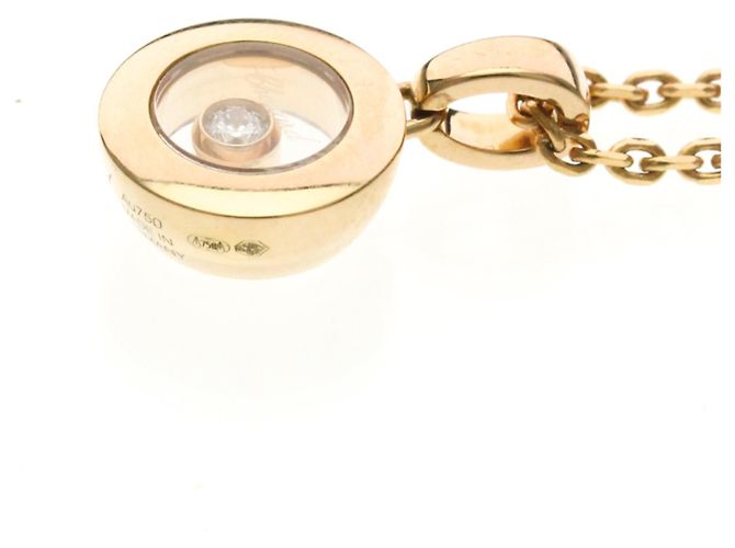 Collier Pendentif Chopard Happy Diamonds en Or Rose (18K) - vue 3