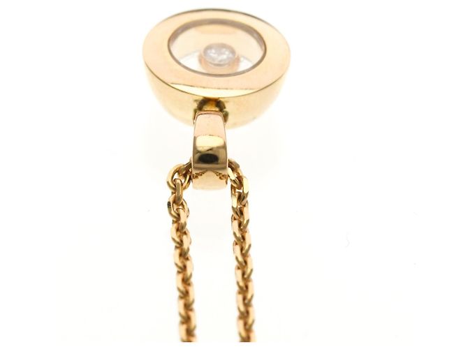 Collier Pendentif Chopard Happy Diamonds en Or Rose (18K) - vue 6