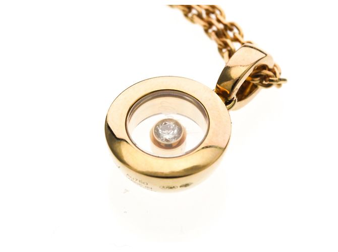 Collier Pendentif Chopard Happy Diamonds en Or Rose (18K) - vue 7