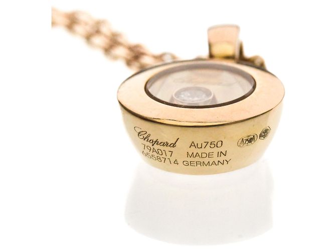 Collier Pendentif Chopard Happy Diamonds en Or Rose (18K) - vue 8