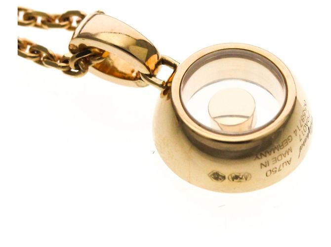 Collier Pendentif Chopard Happy Diamonds en Or Rose (18K) - vue 9