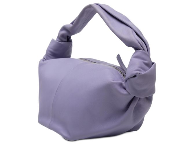 Knot Bolsa mini de couro de bezerro roxa com nó duplo Bottega Veneta Roxo - vista 2
