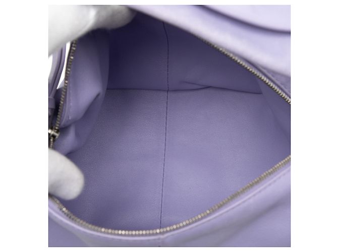 Knot Bolsa mini de couro de bezerro roxa com nó duplo Bottega Veneta Roxo - vista 4