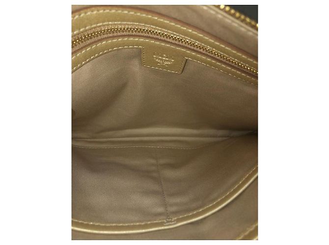 Borsa Clutch MCM Visetos in Pelle Dorata D'oro - vista 5