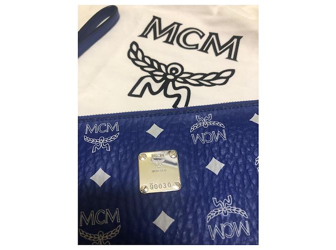 Pochette MCM Visetos Blu - vista 2