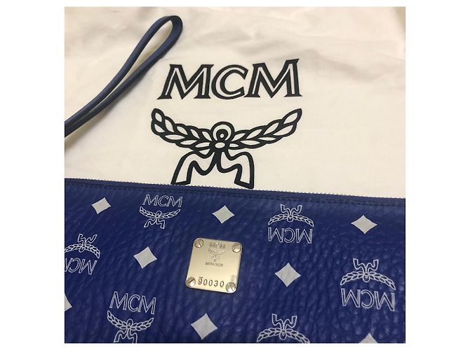 Pochette MCM Visetos Blu - vista 4