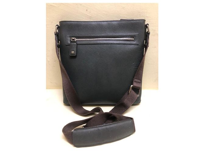 Borsa a tracolla MCM in pelle grigio scuro Grigio antracite - vista 10
