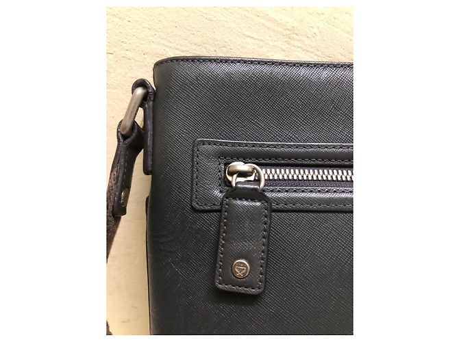 Borsa a tracolla MCM in pelle grigio scuro Grigio antracite - vista 11