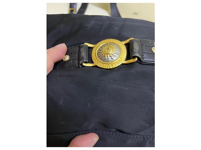 Borsa Tote Medusa Sun in nylon nero Gianni Versace - vista 4