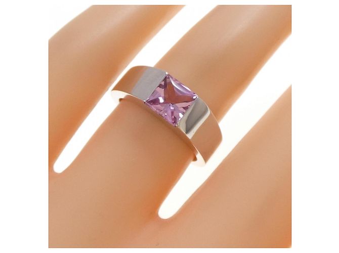 Cartier Tank Ring aus Weißgold mit Turmalin - Ansicht 5