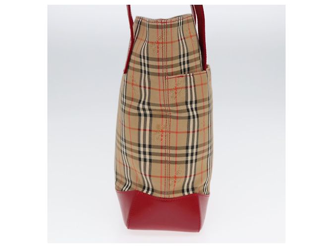 Burberry Nova Check Tote aus Canvas und Leder Beige - Ansicht 4