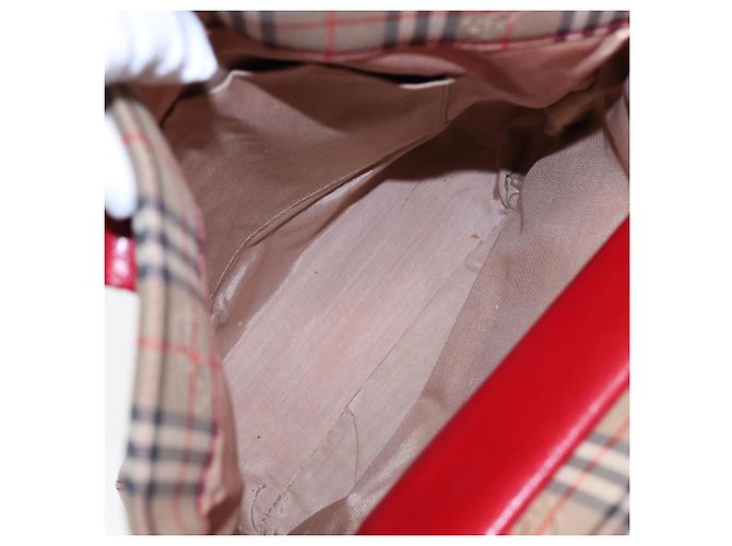 Burberry Nova Check Tote aus Canvas und Leder Beige - Ansicht 5
