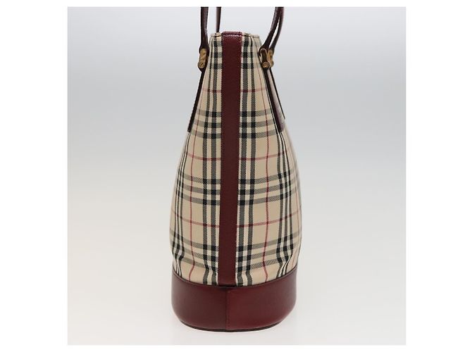 Burberry Nova Check Tote aus Canvas und Leder Beige - Ansicht 3