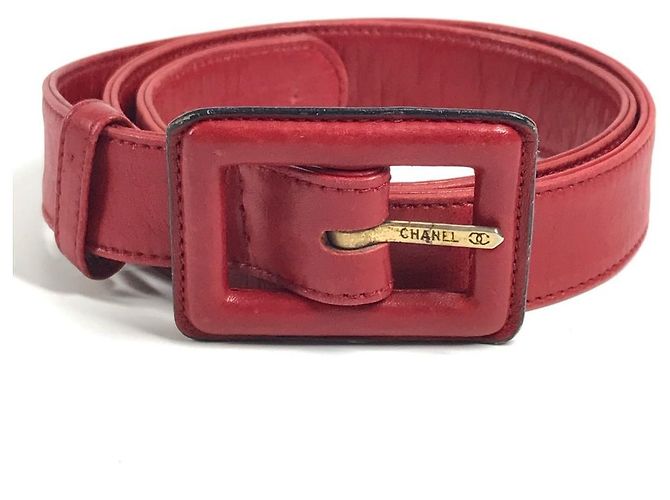 Chanel Vintage Große CC Logo Coco Mark Tasche Rot - Ansicht 11