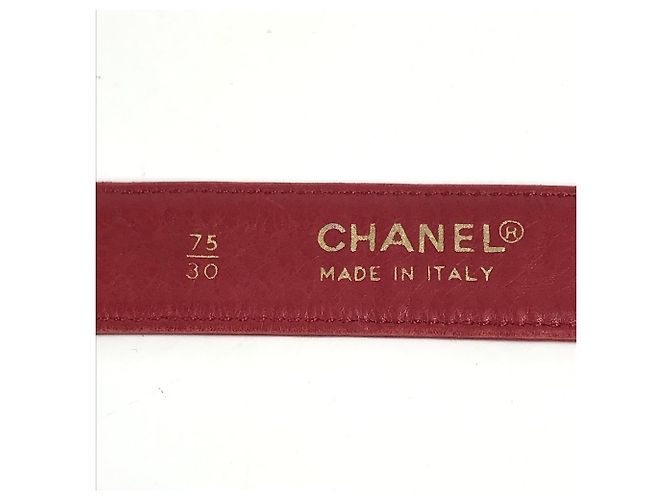 Chanel Vintage Große CC Logo Coco Mark Tasche Rot - Ansicht 12