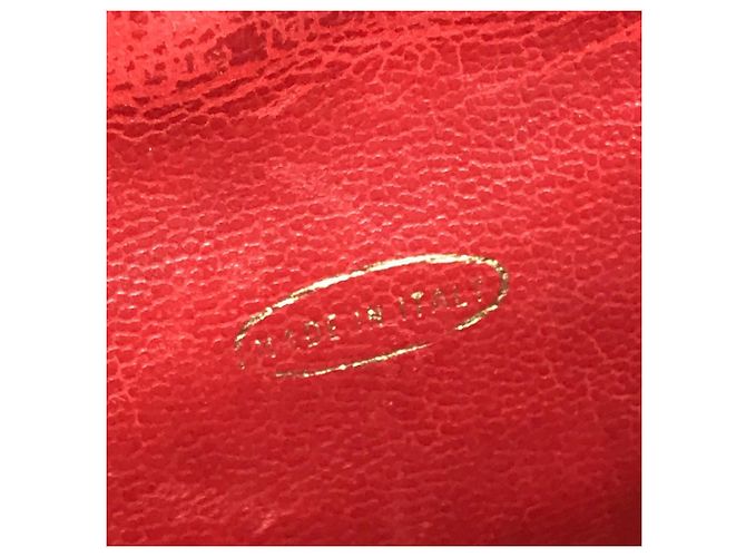 Chanel Vintage Große CC Logo Coco Mark Tasche Rot - Ansicht 9