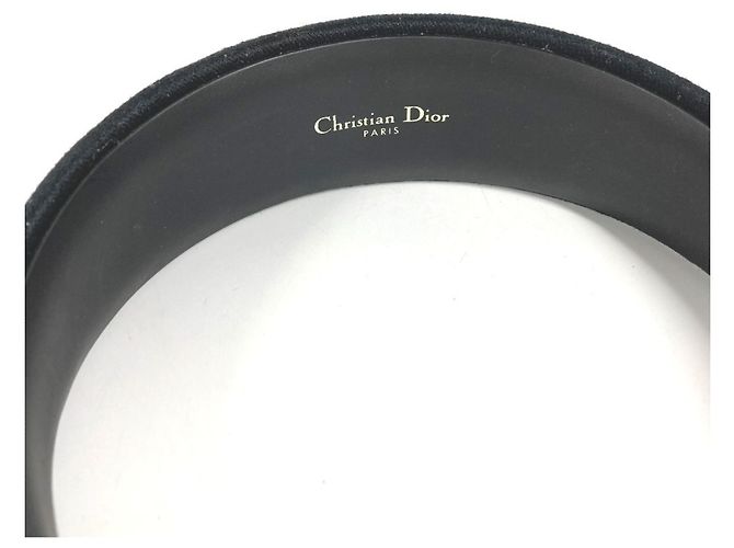 Fascia per capelli con logo Houndstooth Christian Dior Nero Bianco - vista 4
