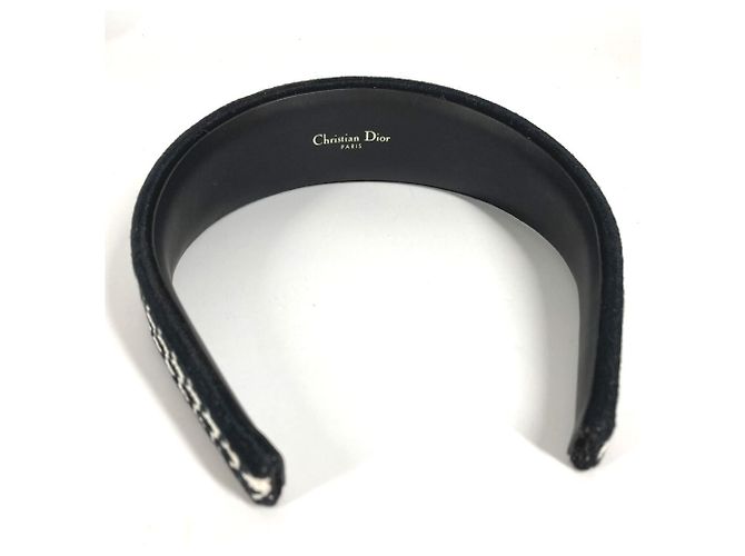 Fascia per capelli con logo Houndstooth Christian Dior Nero Bianco - vista 5