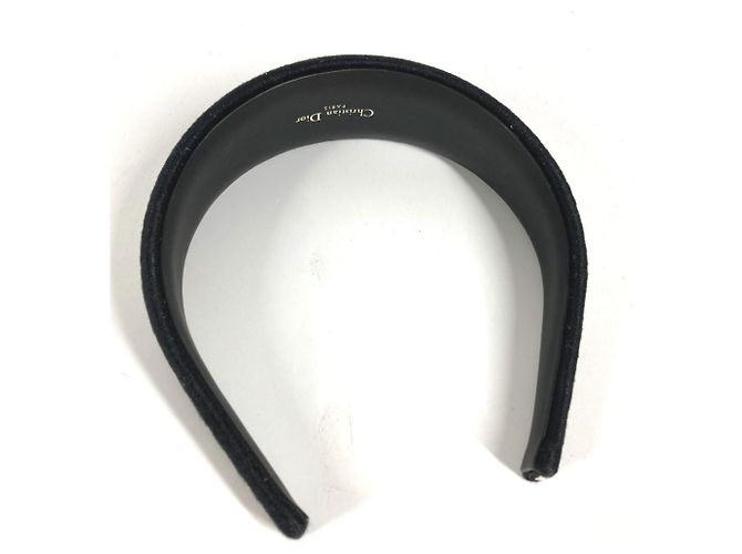 Fascia per capelli con logo Houndstooth Christian Dior Nero Bianco - vista 8