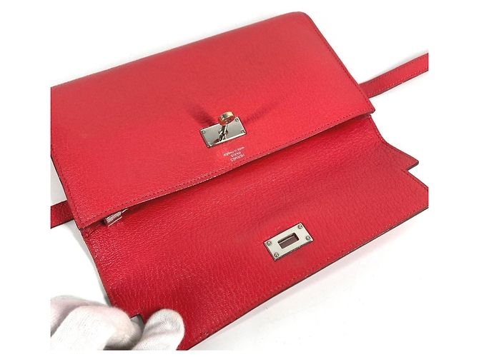 Hermès HERMES Cartera Larga Kelly Roja - vista 12