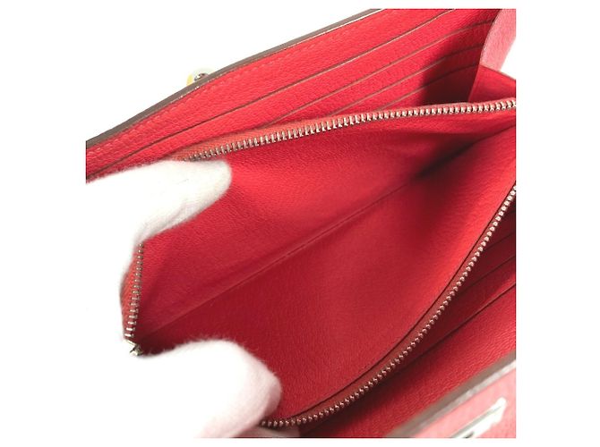 Hermès HERMES Cartera Larga Kelly Roja - vista 13
