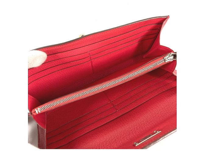 Hermès HERMES Cartera Larga Kelly Roja - vista 14