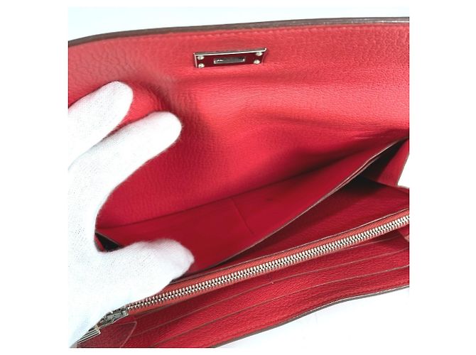 Hermès HERMES Cartera Larga Kelly Roja - vista 16