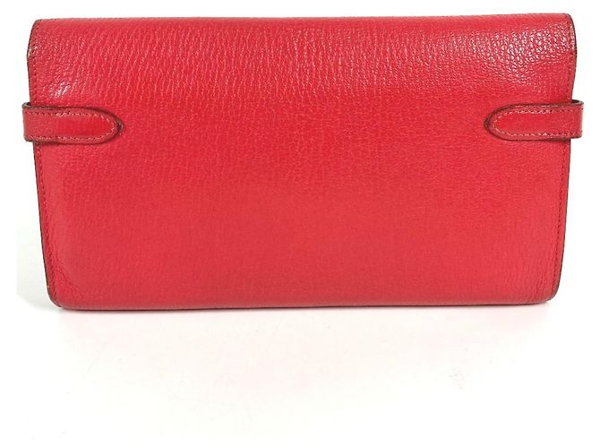 Hermès HERMES Cartera Larga Kelly Roja - vista 2