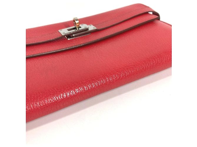 Hermès HERMES Cartera Larga Kelly Roja - vista 4