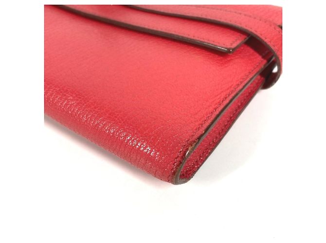 Hermès HERMES Cartera Larga Kelly Roja - vista 6