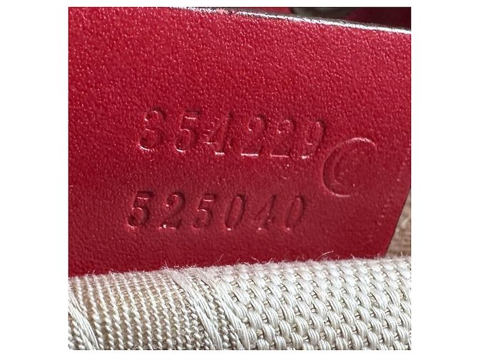 Borsa a spalla in pelle rossa Gucci Rosso - vista 12