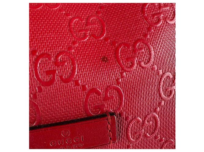 Borsa a spalla in pelle rossa Gucci Rosso - vista 14