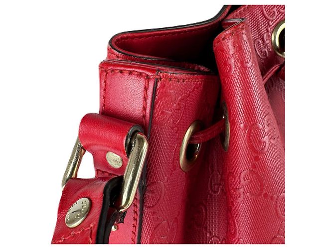 Borsa a spalla in pelle rossa Gucci Rosso - vista 6