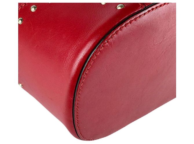 Borsa a spalla in pelle rossa Gucci Rosso - vista 8
